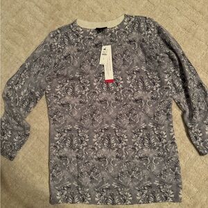 Talbots cashmere gray sweater new